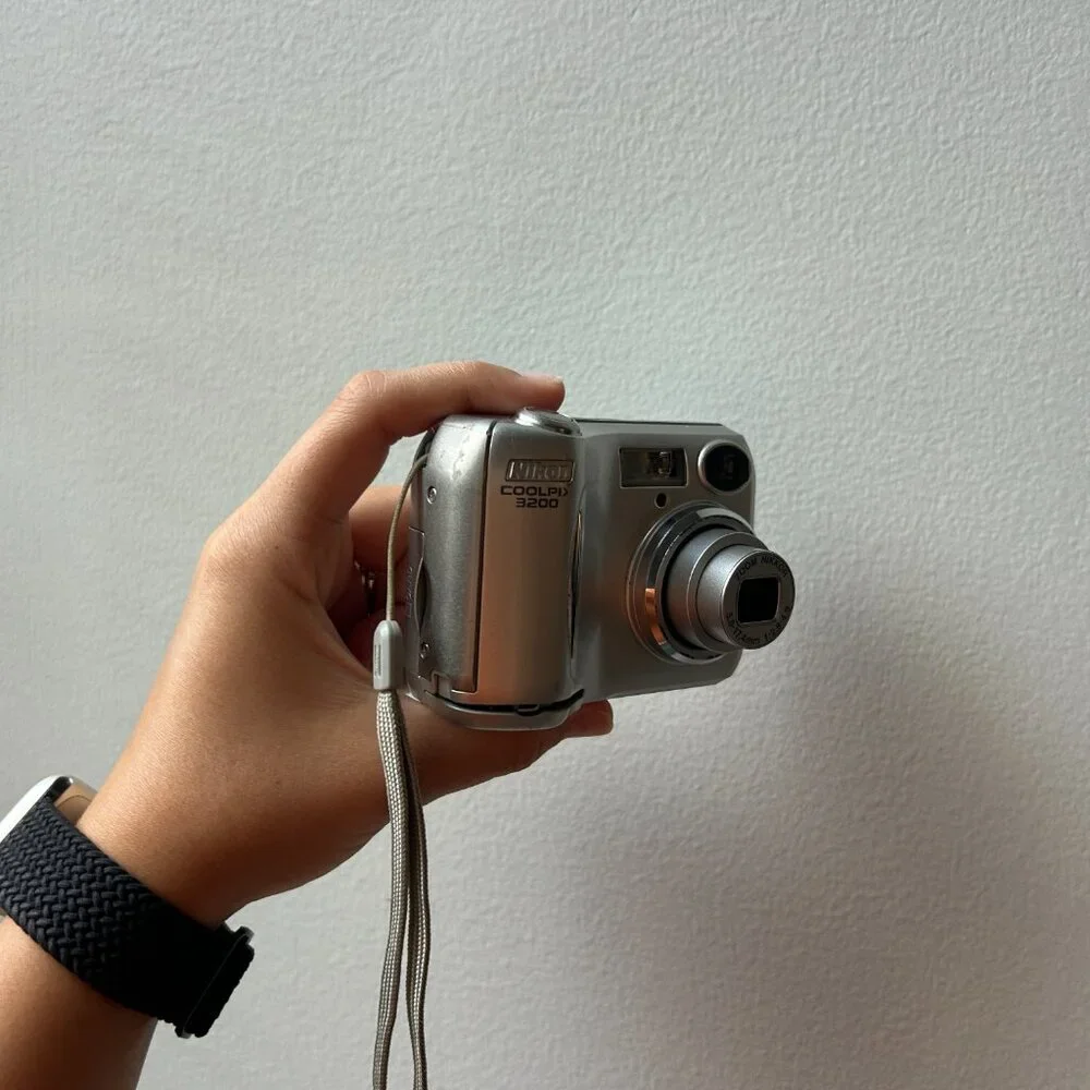 Nikon Coolpix 3200 Digital Camera – Silver – In Box w/ AV Cords - Picture 2 of 15